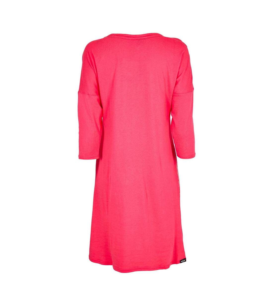 Womens/ladies Brush Stroke 3/4 Sleeve Mini Dress Pink Puma-2