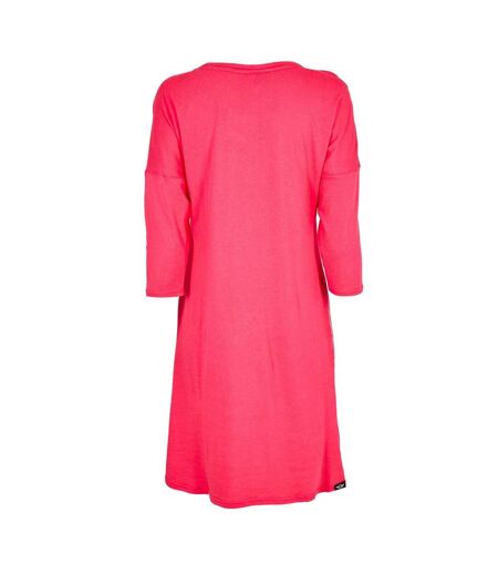Womens/ladies Brush Stroke 3/4 Sleeve Mini Dress Pink Puma