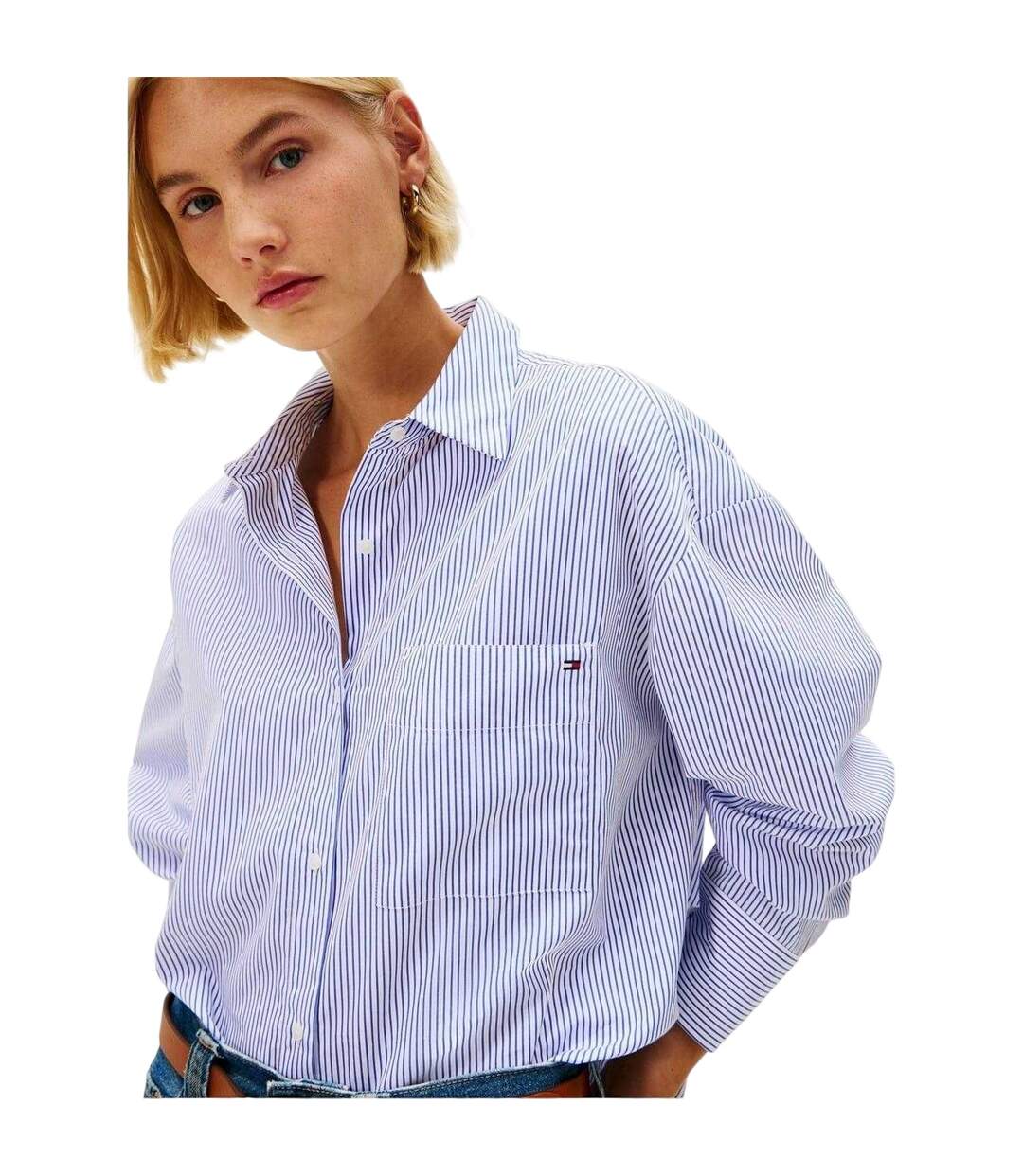 Chemise Manches Longues Femme Bleu Tommy Hilfiger-4