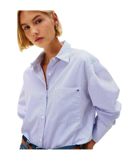 Chemise Manches Longues Femme Bleu Tommy Hilfiger