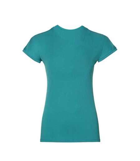 T-shirt Mancherons Femme Bleu Asics