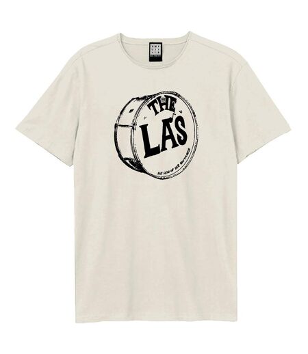 T-shirt Motif/style The La´s Drum Adulte Blanc Amplified