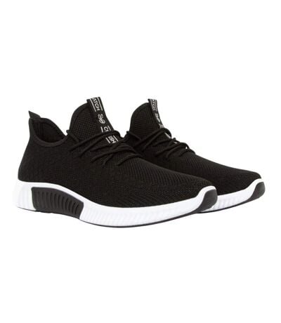 Baskets Rideout Homme Noir Blanc Crosshatch