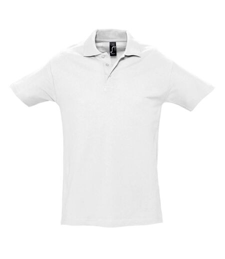 SOLS Mens Spring II Short Sleeve Heavyweight Polo Shirt (White) - UTPC320
