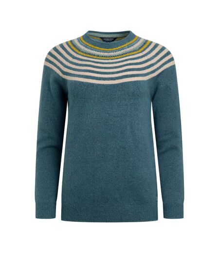 Womens/ladies sinatra patterned knitted jumper uniform blue Weird Fish
