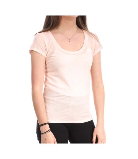 T-shirt Rose Femme Guess Script - L