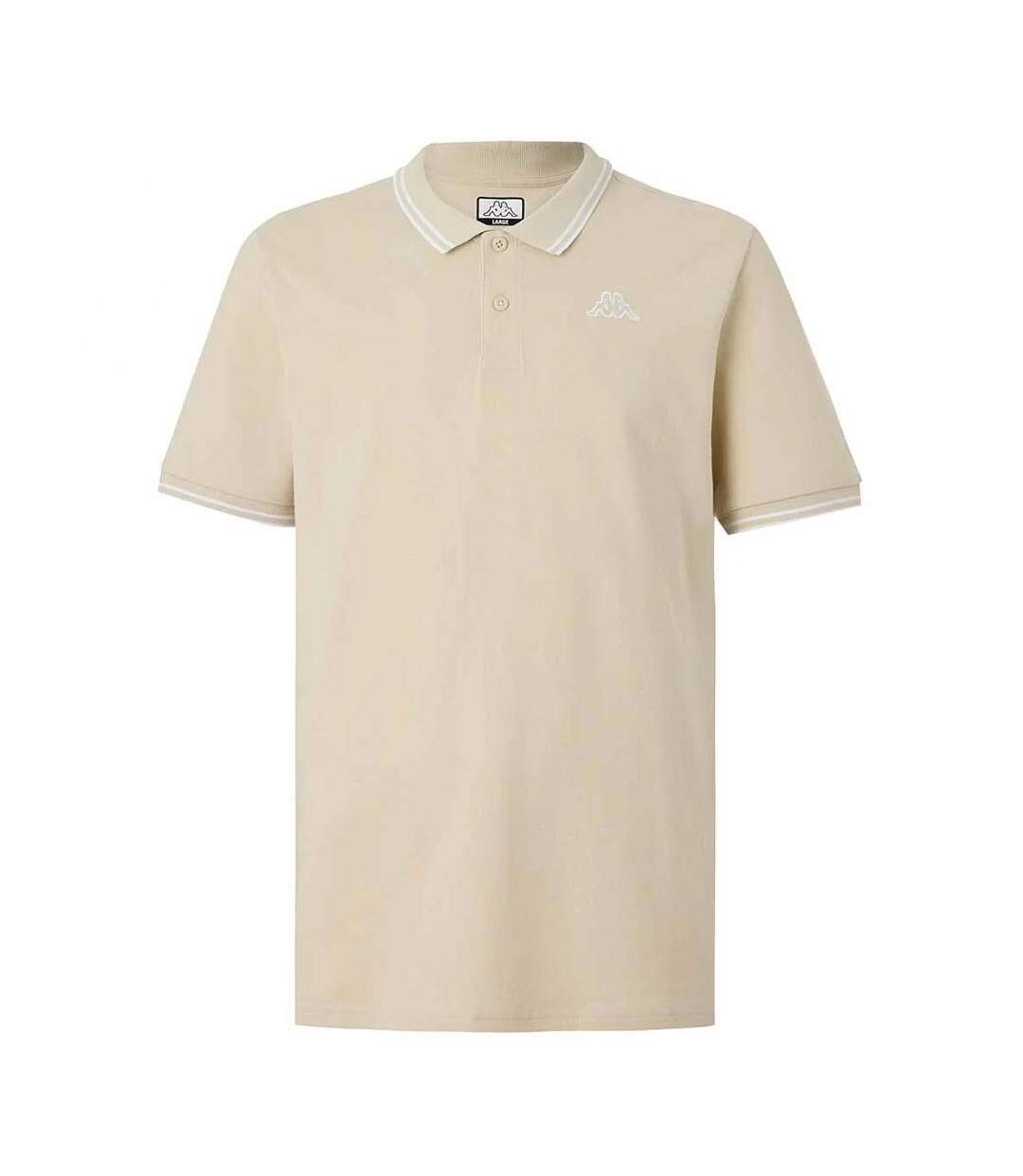 Polo beige homme kappa logo korpo-1