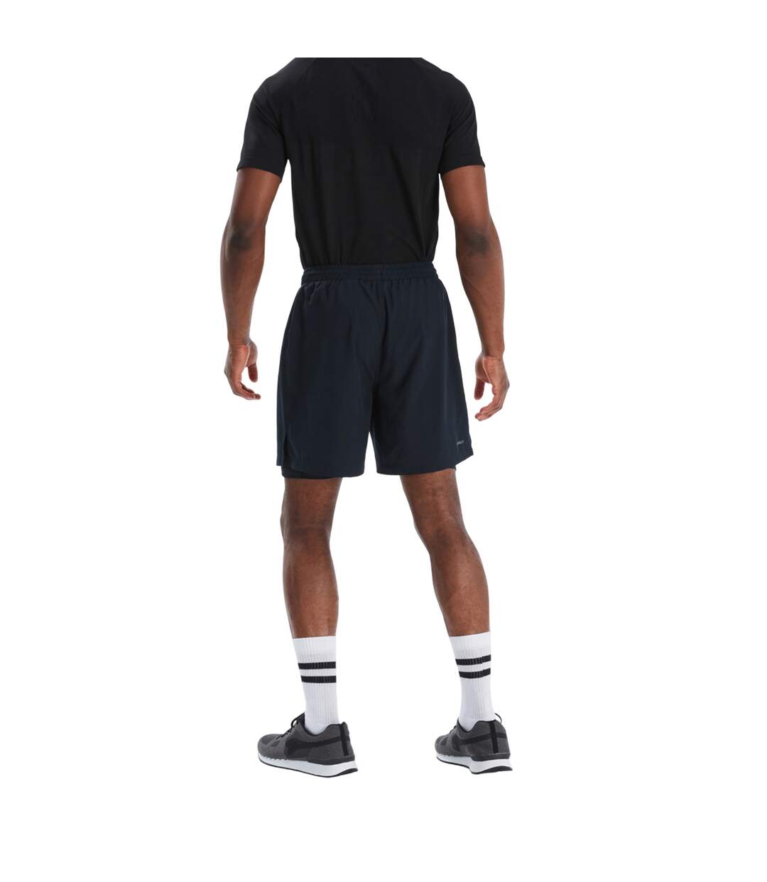 Mens Vapodri 2 In 1 Shorts Black Gunmetal Grey Canterbury-4