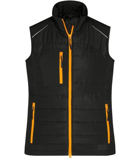 Bodywarmer technique - Femme - JN1821 - noir et orange néon