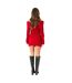 Womens/ladies Knitted Foldover Skirt Red Missy Empire-3
