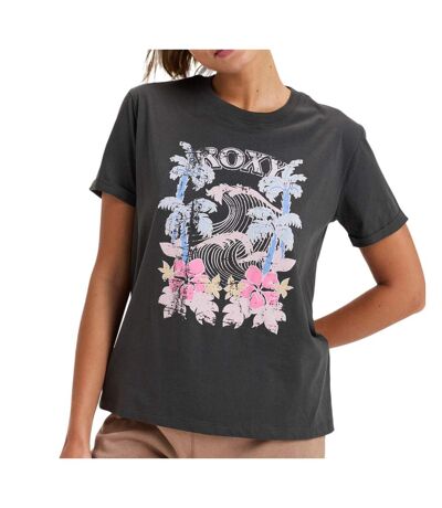 T-shirt gris femme roxy oceanregular - l