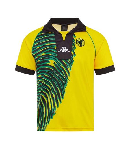 Mens Pox Too Hot Graphic Print Regular T-shirt Bright Yellow Black Kappa