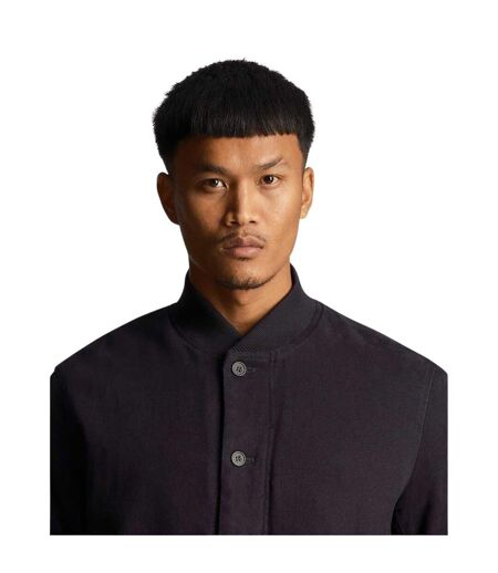 Mens Collared Bomber Jacket Dark Navy Lyle & Scott