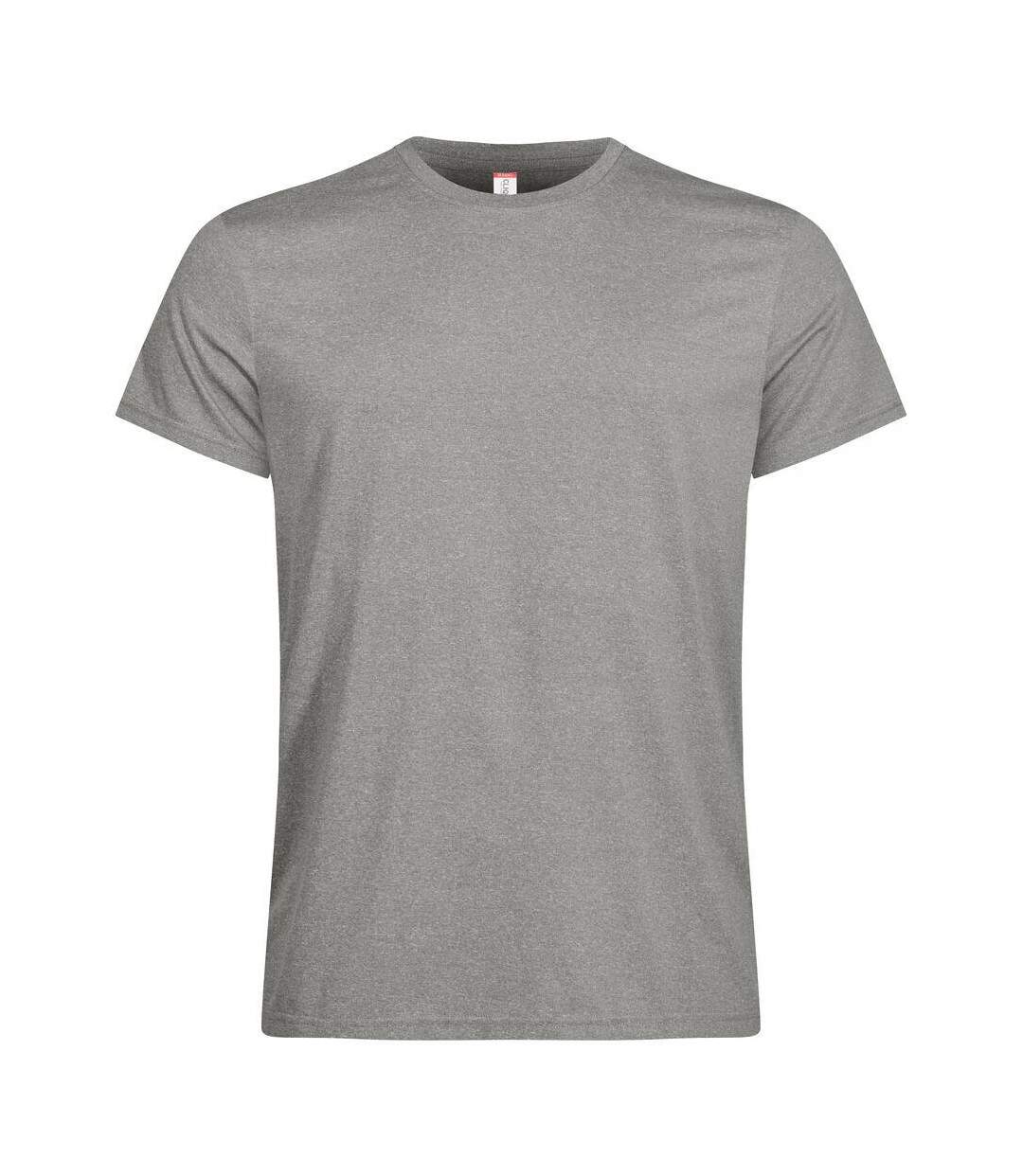 Mens Active T-shirt Grey Melange Clique-1