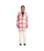 Womens/ladies Plaid Coat Pink Hugo-4