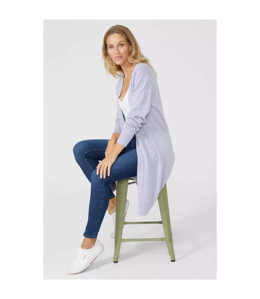 Cardigan femme bleu Mantaray