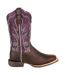 Womens/ladies Lady Rebel Pro Full Grain Leather Cowboy Boots Oilded brown Plum Durango-3