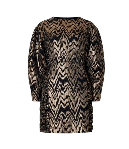 Robe Courte Manches Bouffantes Ellery Femme Noir Cuivré French Connection