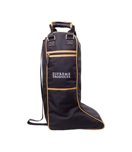 Pro groom riding leather pad boot bag one size black/gold Supreme Products