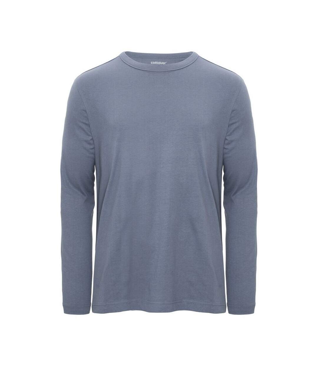 Unisex Adult Relaxed Fit Long-sleeved T-shirt Dusty Blue Cottover-1