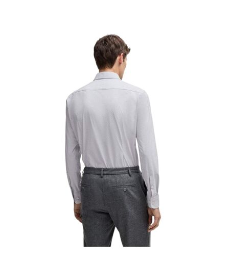Chemise À Boutons Hank Homme Gris Moyen Boss