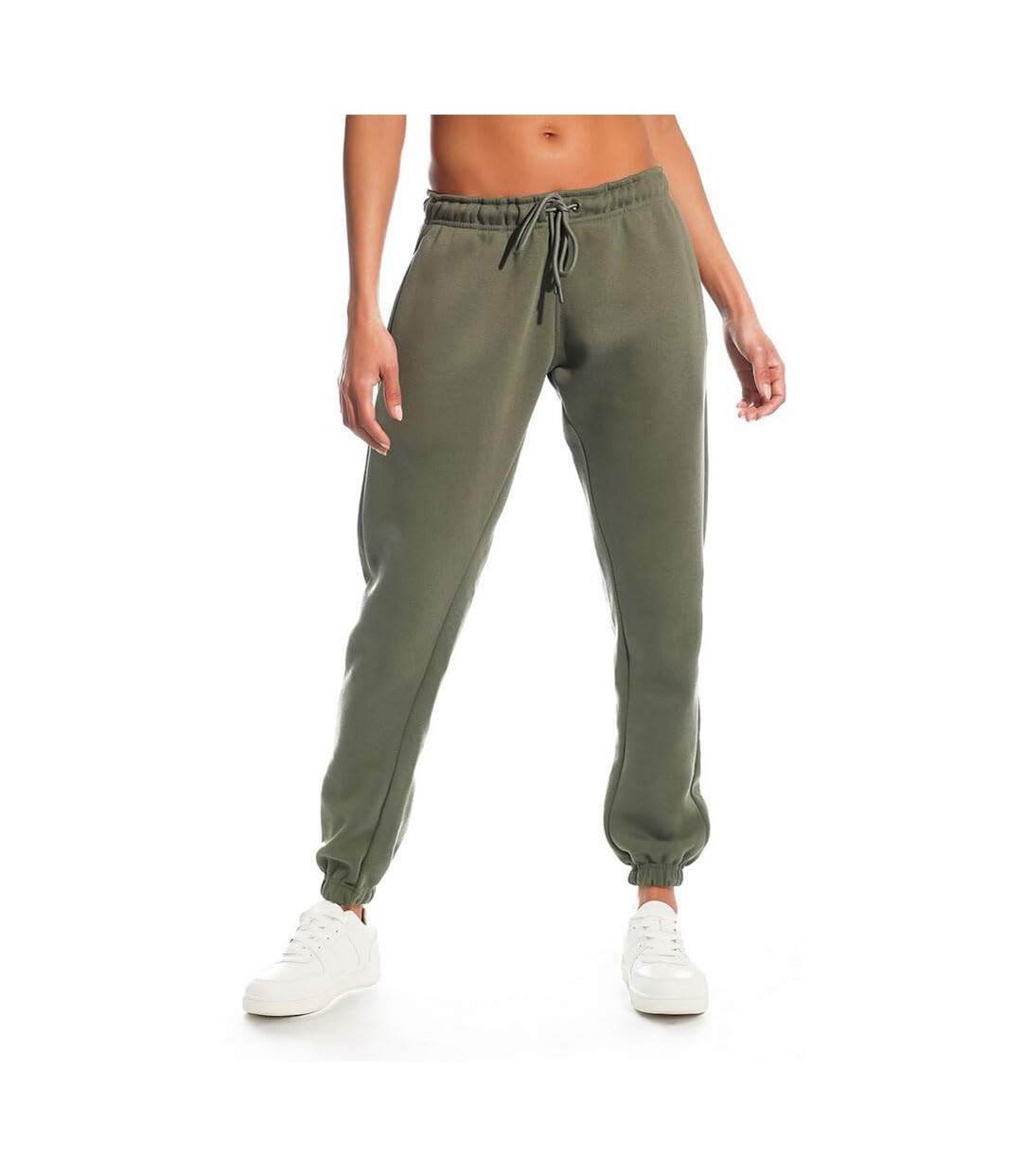 Pantalon de jogging femme vert militaire Light And Shade-1