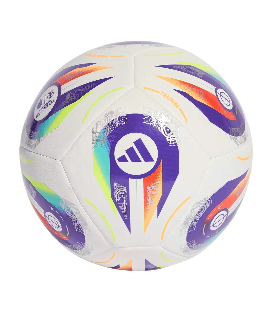 Ballon De Foot Pour Entraînement Motif/style Logo Ekstraklasa Taille 5 Blanc Jaune Fluo Adidas-1