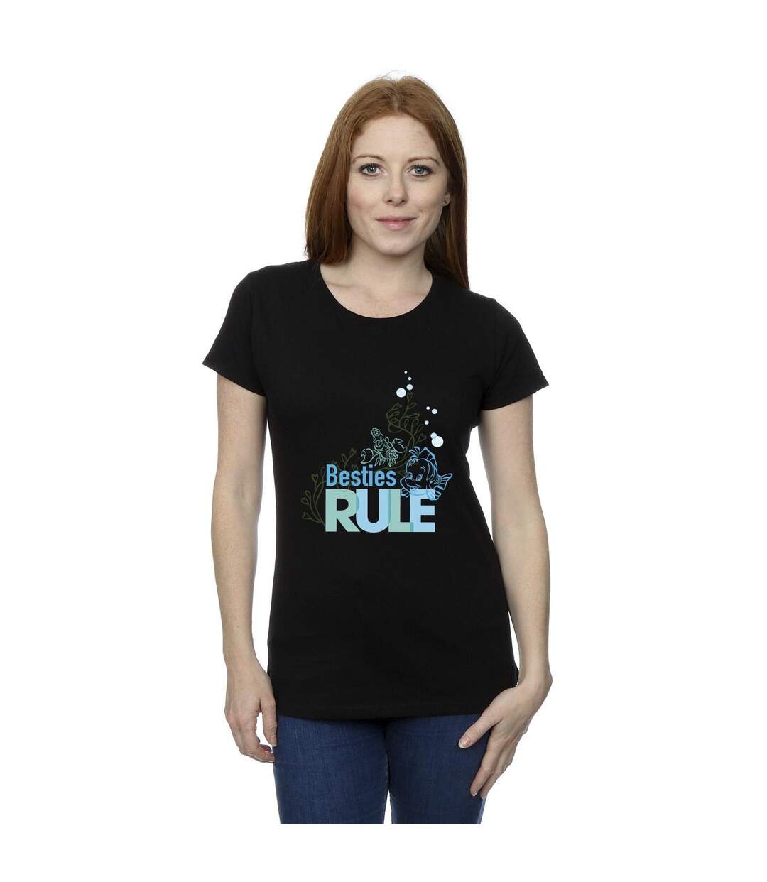 Disney T-shirt en coton Womens/Ladies The Little Mermaid Besties (Noir) - UTBI26400-2