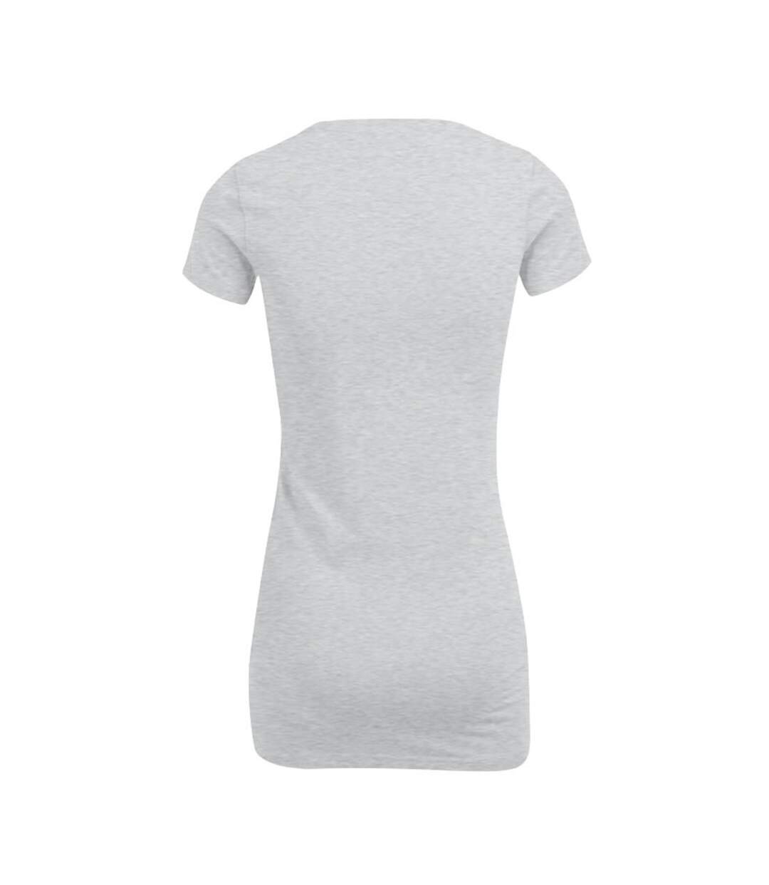 T-shirt Femme Gris Chiné Promodoro-2