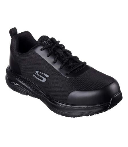 Mens Steel Toe Cap Safety Shoes Black Skechers