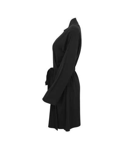 Towel City Womens/Ladies Wrap Robe (Black)