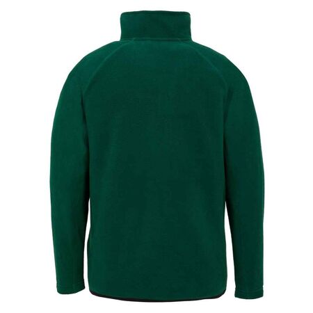 Mens micro zip neck fleece forest green Result Genuine Recycled