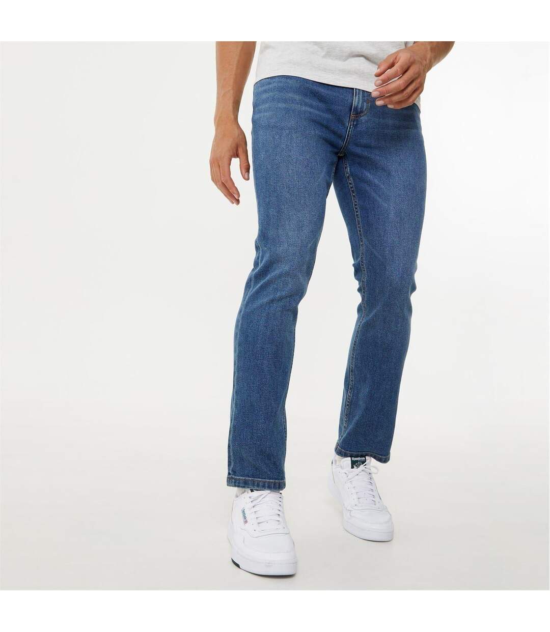 Mens Denim Faded Slim Jeans Mid Blue Jack Wills-4
