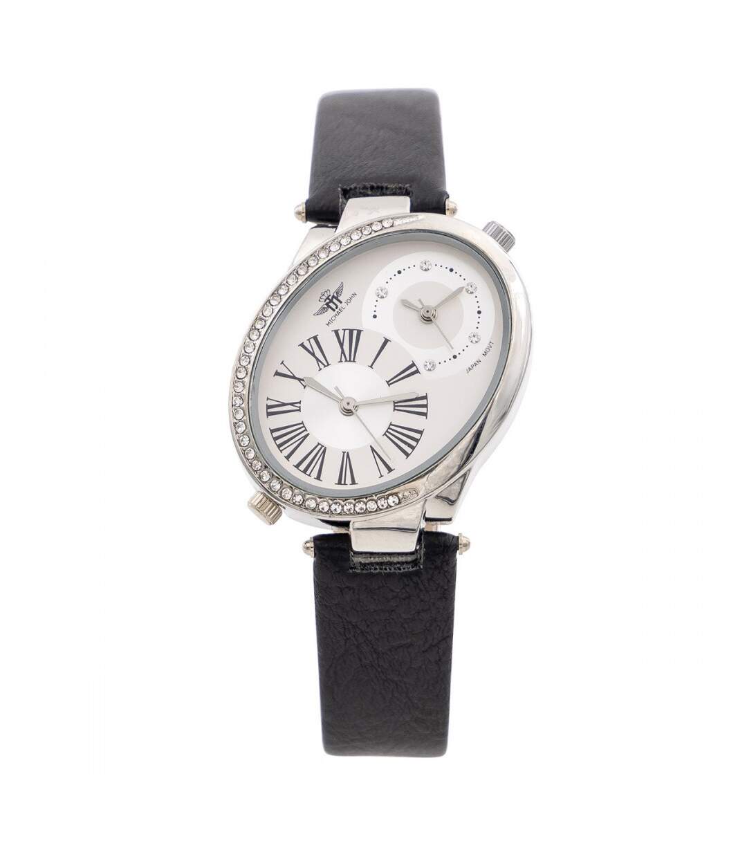 Montre Femme Noir Strass M. JOHN