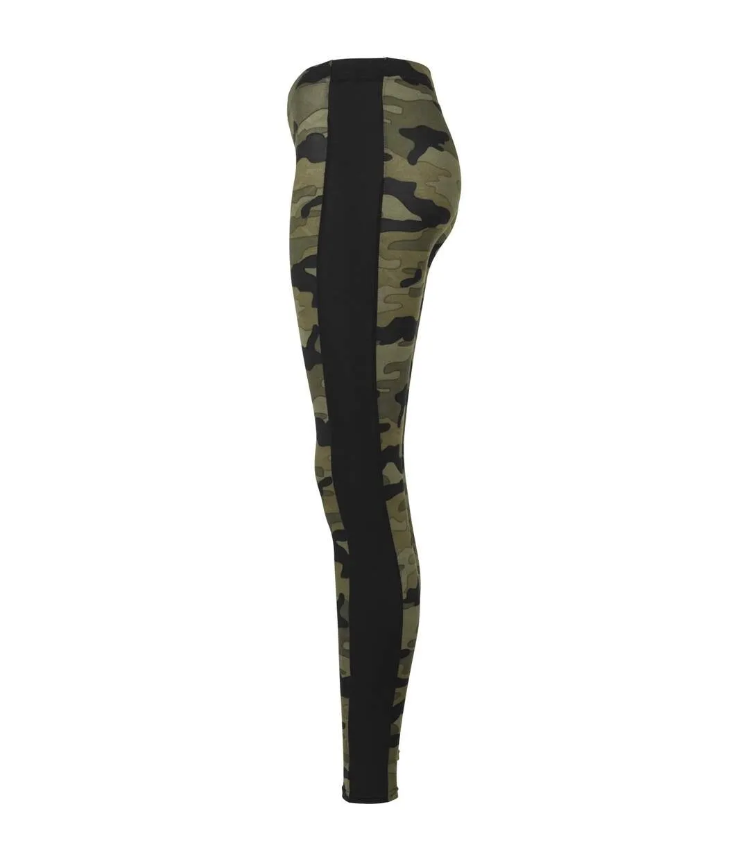 Legging Motif/style Camouflage Et Rayure Femme Forêt Camouflage Noir Urban Classics-3