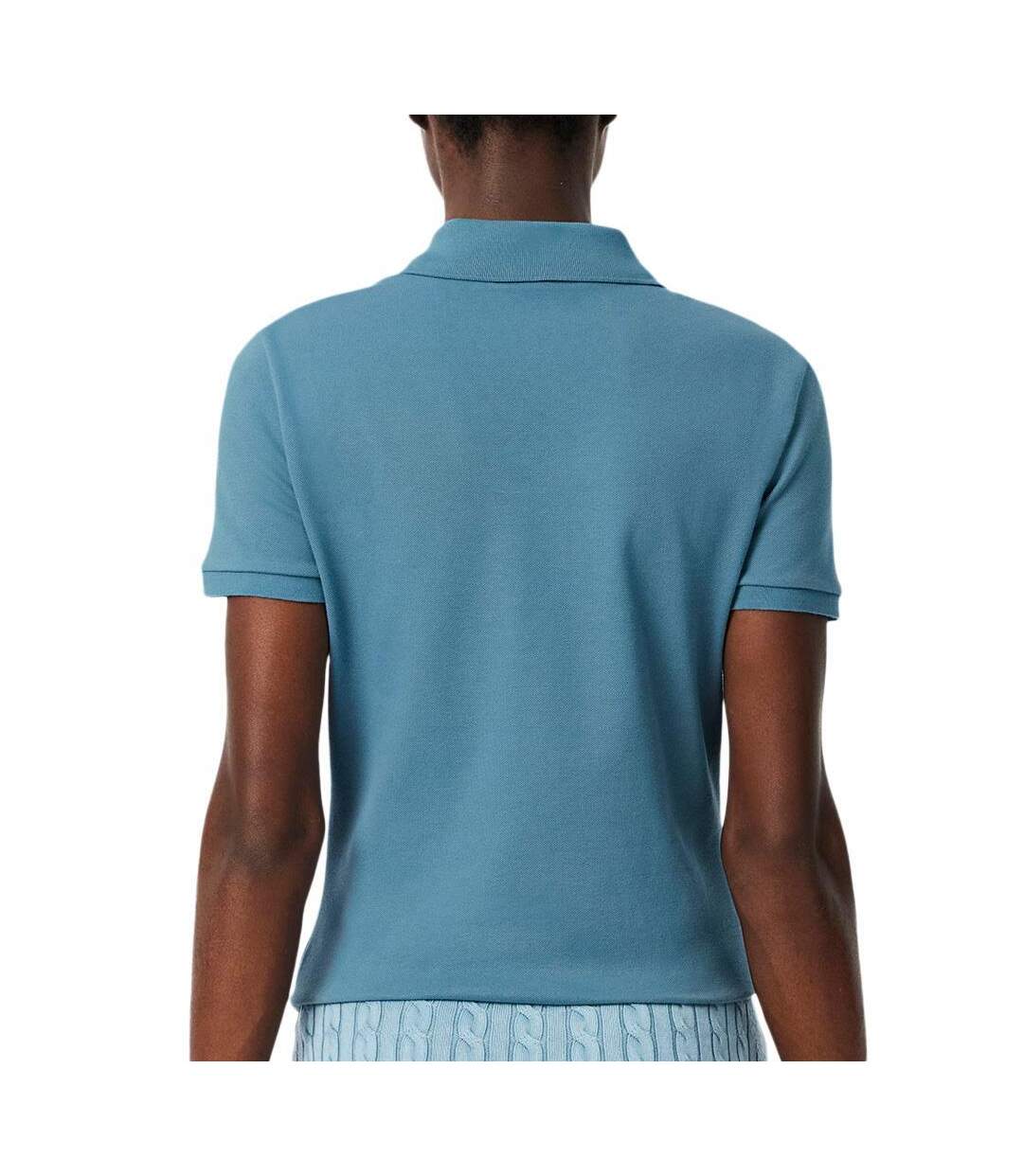 Polo bleu femme lacoste pf5462-031-2