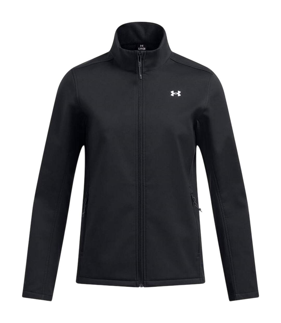 Womens/ladies Small Logo Lightweight Training Puffer Jacket Black Under Armour-3