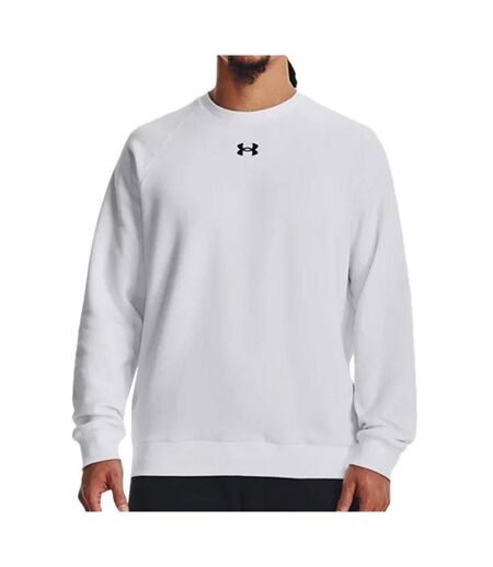 Sweat Blanc Homme Under Armour Rival Fleece Crew - L