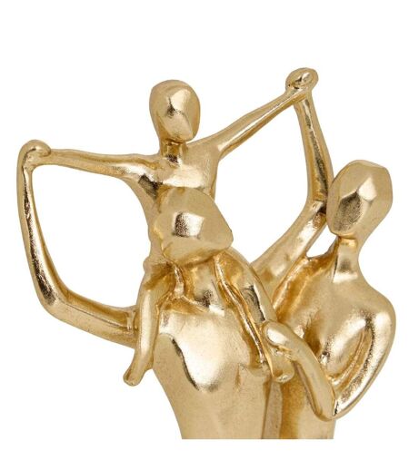 Statuette Déco Famille en Résine Hapi' 28cm Doré