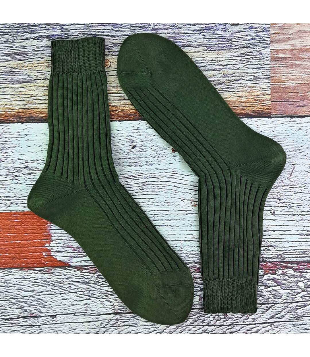 2 Paires Chaussettes de Randonnée Homme 100% Coton-3