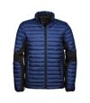 Teejays Mens Padded Full Zip Crossover Jacket (Navy/Black)