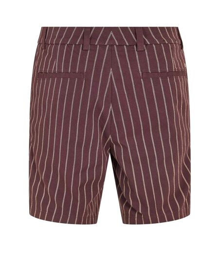 Mens Kane Fleece Striped Relaxed Fit Shorts Dark Brown Boss