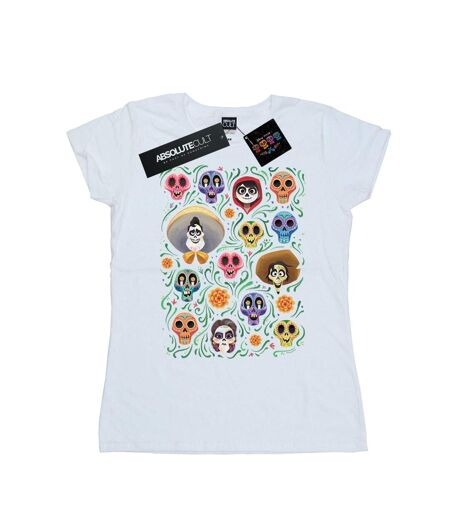 Disney - T-shirt COCO HEADS PATTERN - Femme (Blanc) - UTBI14356