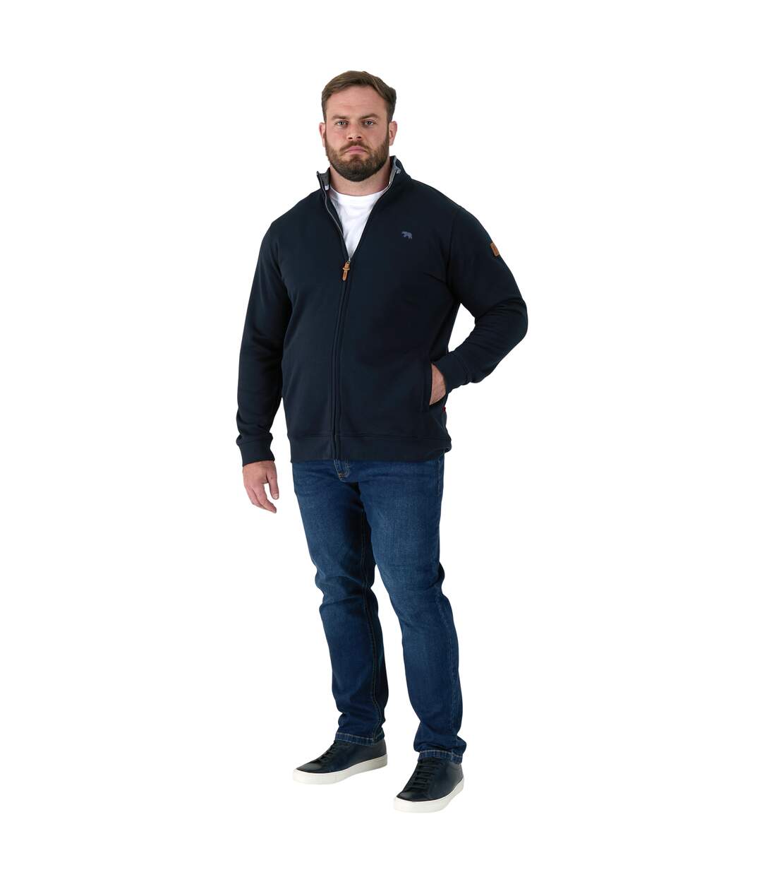 Veste Polaire Motif/style Logo Brodé Johnson Homme Bleu Marine Duke-1