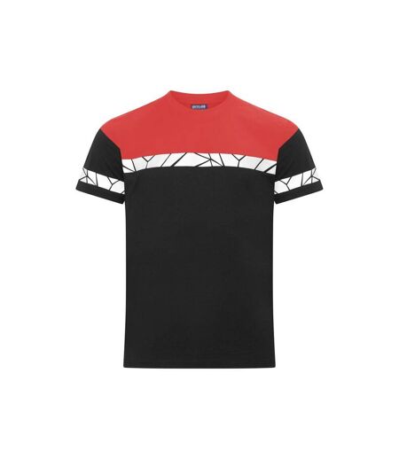 Mens Progression High-vis T-shirt Black Red Projob