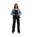Womens/ladies Cotton Blend Wide Leg Jeans Rosie Levis-4