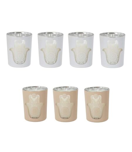 Coffret 7 Bougies Parfumées Fatma 6cm Blanc