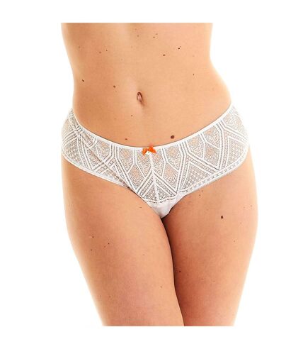 Shorty tanga en dentelle recyclée blanche Lima