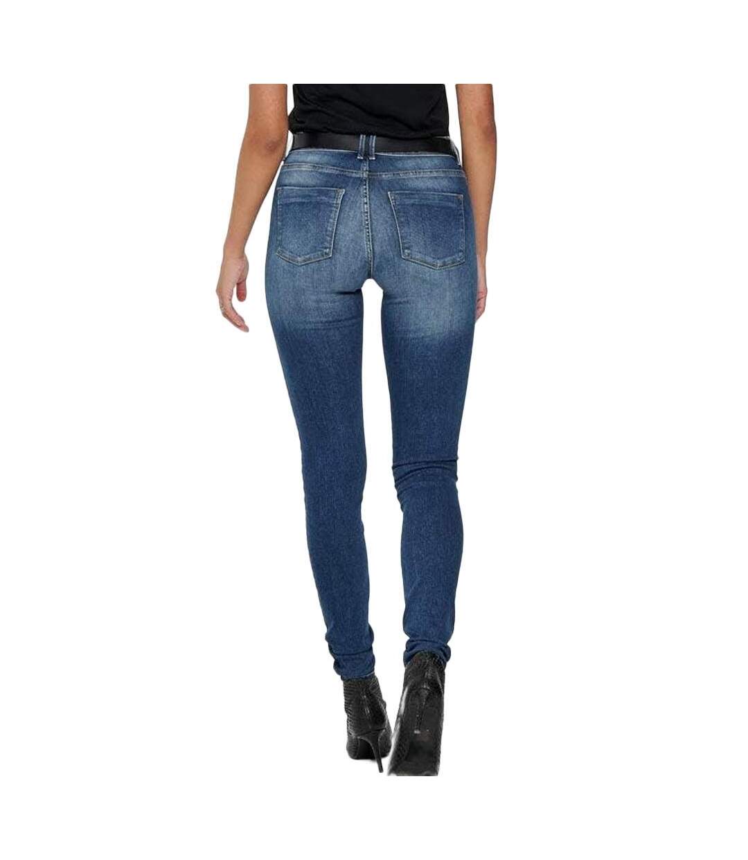 Jean skinny bleu femme only shape life-2