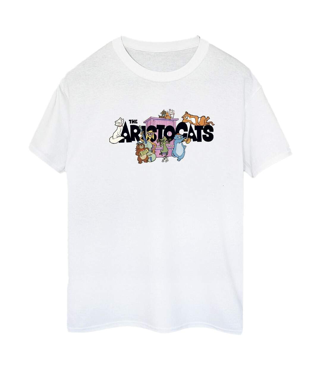 Disney - T-shirt ARISTOCATS LOGO - Femme (Blanc) - UTBI18159-1